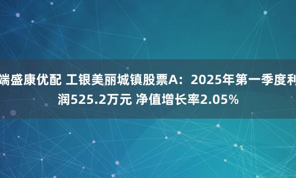 端盛康优配 工银美丽城镇股票A：2025年第一季度利润525.2万元 净值增长率2.05%
